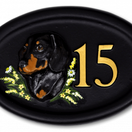 Dachshund Head house sign