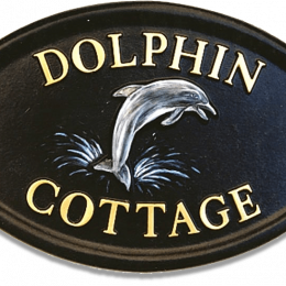 Dolphin house sign
