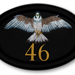 Peregrine Falcon Flat Painted house sign