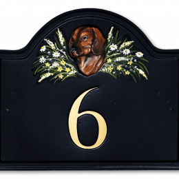 Dachshund Head house sign