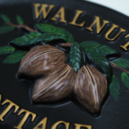 Walnuts Close Up house sign