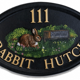 Rabbit And Hutch house sign