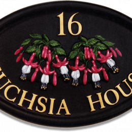 Fuchsia house sign