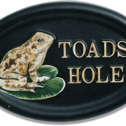 Toad house sign