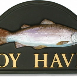 Fish Trout house sign