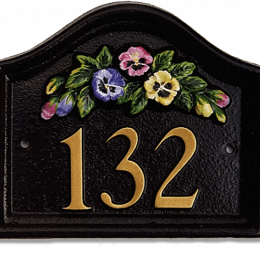 Pansies house sign