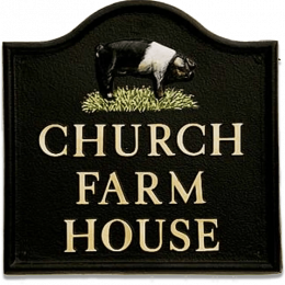 Pig house sign