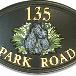 Cocker Spaniel Head house sign