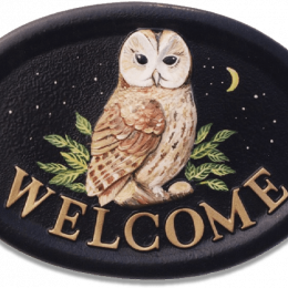 Owl Tawny Med house sign