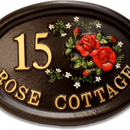 Roses Split house sign