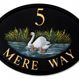 Swan & Cygnets house sign