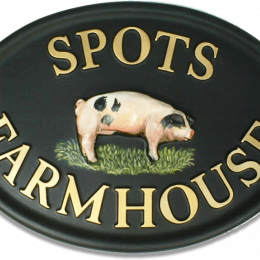 Pig Spotted Large house sign