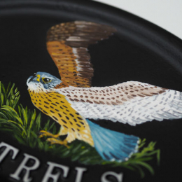 Kestrel Flat Painted Close Up house sign