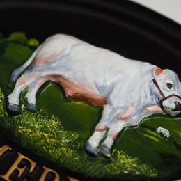 Bull Charolais Close Up house sign