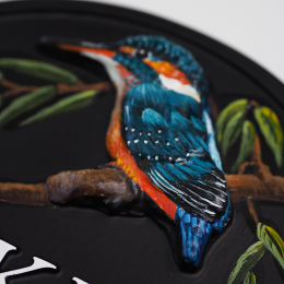 Kingfisher Close Up house sign