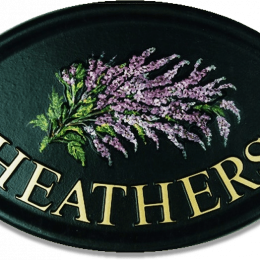 Heather house sign