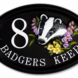 Badger house sign