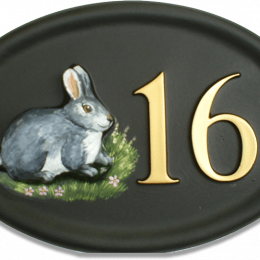 Rabbit Grey house sign