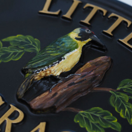 Woodpecker Large Close Up house sign