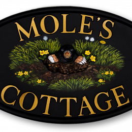 Mole house sign