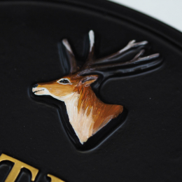 Stag Close Up house sign