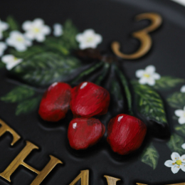 Cherries Close Up house sign