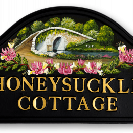 Honeysuckle & Bridge house sign