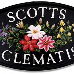 Clematis house sign