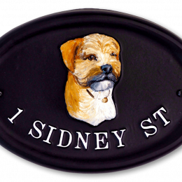 Border Terrier house sign