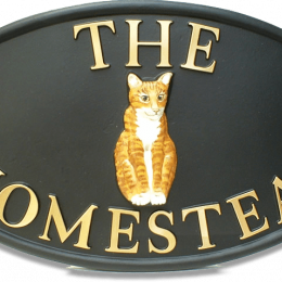 Cat Sitting Large house sign