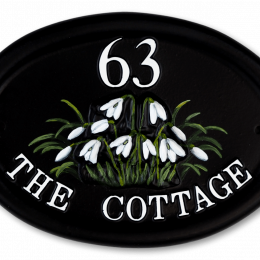 Snowdrops house sign