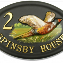 Pheasant Small Split Layout house sign
