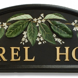 Laurel Leaves house sign