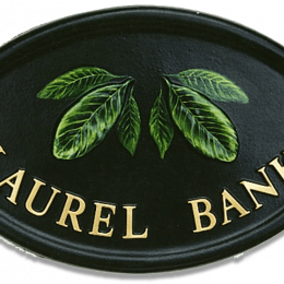 Laurel Leaves house sign