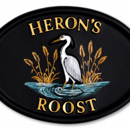 Heron house sign