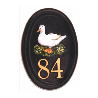 Duck White Water Scene House Sign house sign