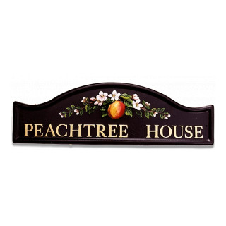 Peach & Blossom Floral House Sign house sign