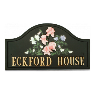 Sweet Pea Floral House Sign house sign