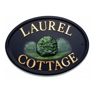 Laurel Bush Tree House Sign house sign