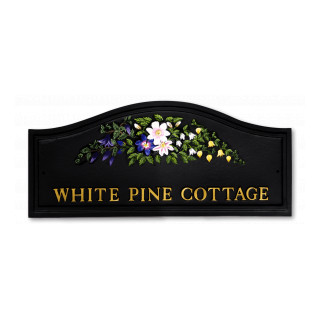 Clematis Floral House Sign house sign