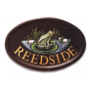 Frog Water Scene House Sign house sign