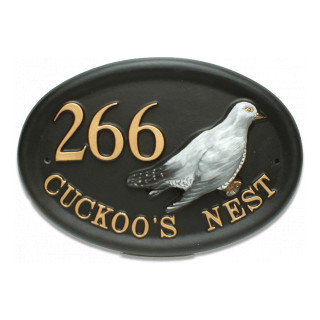 Cuckoo Split Layout Bird House Sign house sign