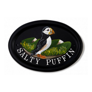 Puffin Flat Painted Bird House Sign house sign