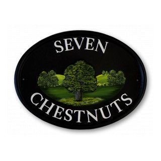 Chestnut Tree Tree House Sign house sign