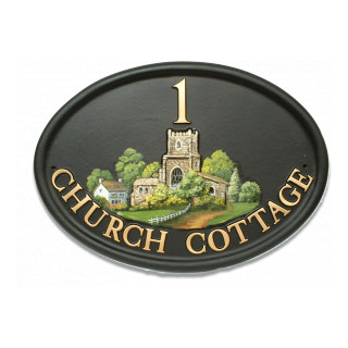 Church Tower Miscellaneous House Sign house sign