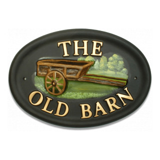 Wooden Cart Miscellaneous House Sign house sign