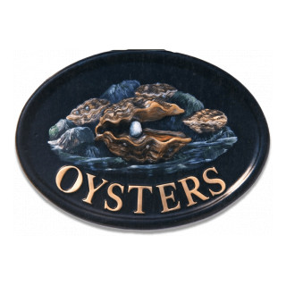 Oyster Water Scene House Sign house sign