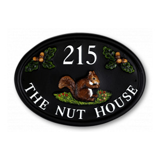 Squirrel With Acorns Animal House Sign house sign