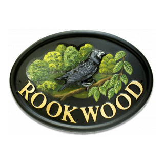 Rook Bird House Sign house sign