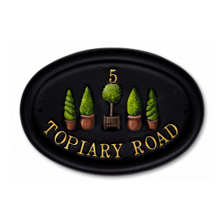 Topiary Tree House Sign house sign